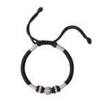 Buddha Stones 999 Sterling Silver Round Copper Coin Protection Luck Beaded String Bracelet Bracelet BS 6