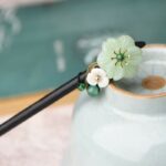 Buddha Stones Green Aventurine Flower Agate Positivity Hairpin Decoration Hairpin BS 2
