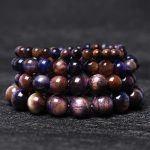 Buddha Stones Natural Purple Tiger Eye Protection Strength Bracelet Bracelet BS 2