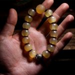 Buddha Stones Handmade Tibetan Sheep Horn Om Mani Padme Hum Auspiciousness Bracelet Bracelet BS 11