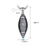 Buddha Stones Tibet Om Mani Padme Hum Protection Necklace Rotatable Pendant Necklaces & Pendants BS 9