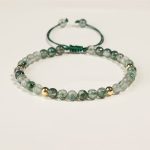 Buddha Stones Moss Agate Lucky Balance Bracelet Bracelet BS 1