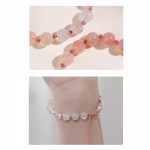 Buddha Stones Natural Gradient Agate Reincarnation Knot Peach Blossom Wealth Luck Handmade String Bracelet Bracelet BS 5