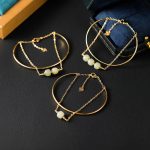Buddha Stones Copper Plated Gold Hetian Jade Bead Luck Double Layer Bracelet Bangle Bracelet Bangle BS 1