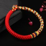 Buddha Stones Tibetan Handmade Multicolored Thread King Kong Knot Strength Braid String Bracelet Bracelet BS 2