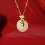 Buddha Stones 925 Sterling Silver Natural Hetian Jade Carnation Flower Prosperity Necklace Pendant Necklaces & Pendants BS Hetian Jade(Prosperity♥Abundance)