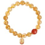 Buddha Stones Citrine Red Agate Fortune Charm Bracelet Bracelet BS 10