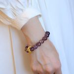 Buddha Stones Purple Phantom Copper Gold-plated Dragon Wisdom Bracelet Bracelet BS 8
