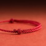 Buddha Stones 925 Sterling Silver Good Fortune Fu Character Agate Pearl Red String Braid Bracelet Bracelet BS 6