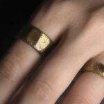 Buddha Stones Tibetan Simple Design Copper Brass Frosted Wealth Ring Ring BS 12