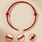 Buddha Stones Handcrafted Round Jade Lucky Bead Prosperity Braided Bracelet Bracelet BS 8