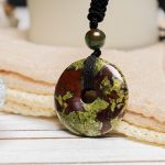 Buddha Stones Lucky Coin Pendant Healing Crystal Gemstone Necklace Necklaces & Pendants BS 25