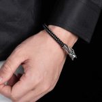 Buddha Stones Dragon Titanium Steel Protection Luck Bracelet Bracelet BS 3