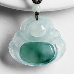Buddha Stones Cyan Jade Luck Necklace Pendant Necklaces & Pendants BS 3