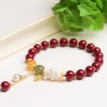 Buddha Stones Year of the Rabbit Cinnabar Hetian Jade Bunny Beaded Blessing Bracelet Bracelet BS 6