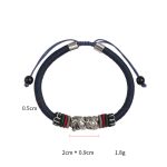 Buddha Stones Handmade 925 Sterling Silver Year Of The Dragon Auspicious Dragon Luck Rope Bracelet Bracelet BS 8