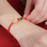 Buddha Stones 999 Sterling Silver Luck Year Of The Dragon Colorful Rope Bracelet Bracelet BS 7
