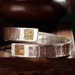 Buddha Stones Letters Copper Balance Healing Cuff Bracelet Bangle Bracelet Bangle BS Copper