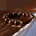 Buddha Stones Tibetan Natural Nine-Eye Dzi Bead Agate Wealth Blessings Bracelet Bracelet BS 5