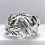 Buddha Stones Dragon Pattern Protection Strength Adjustable Ring Ring BS 12