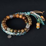 Buddha Stones 925 Sterling Silver Green Sandalwood Bodhi Seed Handmade Positive Bracelet Bracelet BS 1