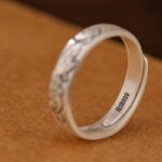 Buddha Stones 999 Sterling Silver Lotus Peony Flower Enlightenment Ring Ring BS 12