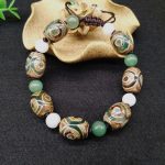 Buddha Stones Tibetan Three-eyed Dzi Bead Luck Protection Braided Bracelet Bracelet BS 3