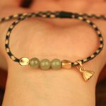 Buddha Stones Handcrafted Hetian Jade Lotus Charm Luck Braided Bracelet Bracelet BS 1