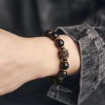 Buddha Stones Rainbow Obsidian Copper Love Healing Bracelet Bracelet BS 8