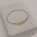 Buddha Stones Copper Coin Fortune Tree Pearl Luck Blue Rope Braided Bracelet Bracelet BS 16