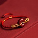 Buddha Stones Handmade Cinnabar Peace Buckle Blessing Braided Rope Bracelet Bracelet BS 3