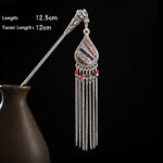 Buddha Stones Water Drop Lily of the Valley Flowers Tassels Confidence Hairpin Hairpin BS 6