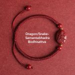 Buddha Stones Chinese Zodiac Natal Buddha Cinnabar Keep Away Evil Spirits Rope Bracelet (Extra 30% Off | USE CODE: FS30) Bracelet BS Dragon/Snake-Samantabhadra Bodhisattva
