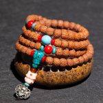 Tibet 108 Mala Beads Rudraksha Bodhi Seed Chinese Zodiac Natal Buddha Wealth Charm Bracelet Mala Bracelet BS 10