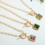 Buddha Stones Pearl Zircon Wealth Charm Necklace Pendant Necklaces & Pendants BS 3