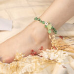 Buddha Stones Financial Success Jade Braided Weave Prosperity Abundance Anklet Anklet BS 3