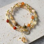 Buddha Stones Colorful Rutilated Quartz Double Wrap Spiritual Growth Bead Bracelet Bracelet BS 6
