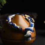 Buddha Stones Tibetan Zakiram Goddess of Wealth Bead Engraved Handmade Luck Bracelet Bracelet BS 5