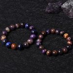 Buddha Stones Natural Purple Tiger Eye Protection Strength Bracelet Bracelet BS 1