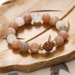 Buddha Stones Natural Sun Stone Gold Sandstone Wealth Positive Bracelet Bracelet BS 4