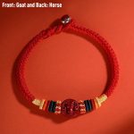Buddha Stones Year of the Dragon 925 Sterling Silver Chinese Zodiac Cinnabar Auspicious Matches Blessing Bracelet (Extra 30% Off | USE CODE: FS30) Bracelet BS Goat 23cm