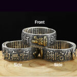 Buddha Stones Chinese Zodiac Natal Buddha Wealth Luck Adjustable Ring