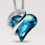 Buddha Stones Love Heart Birthstone Healing Energy Necklace Pendant Necklaces & Pendants BS 12a-December-Turquoise Aquamarine Blue