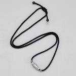 Buddha Stones 999 Sterling Silver Nine-Eye Dzi Bead Pattern Protection Rope Necklace Pendant Necklaces & Pendants BS 4