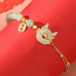 Buddha Stones 925 Sterling Silver Year of the Dragon Natural Red Agate Hetian Jade Peace Buckle Luck Success Bracelet (Extra 30% Off | USE CODE: FS30) Bracelet BS Hetian Jade(Prosperity♥Abundance)(Wrist Circumference 14-17cm)