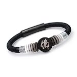 Buddha Stones Buddha Character Ebony Handcrafted Rope Bracelet Bracelet BS Black 18cm