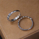 Buddha Stones 925 Sterling Silver Auspicious Clouds Engraved Ring Ring BS 4