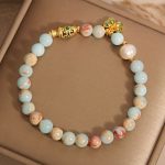 Buddha Stones Shoushan Stone Pearl Butterfly Wealth Bracelet Bracelet BS 6