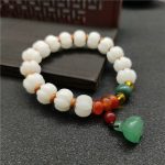Buddha Stones Natural Bodhi Seed Agate Bodhi Harmony Bracelet Bracelet BS 1