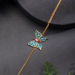 Buddha Stones 925 Sterling Silver Butterfly Zircon Love Chain Bracelet Bracelet BS 3